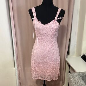 💕 Endless Love Lace Mini Dress - Pink